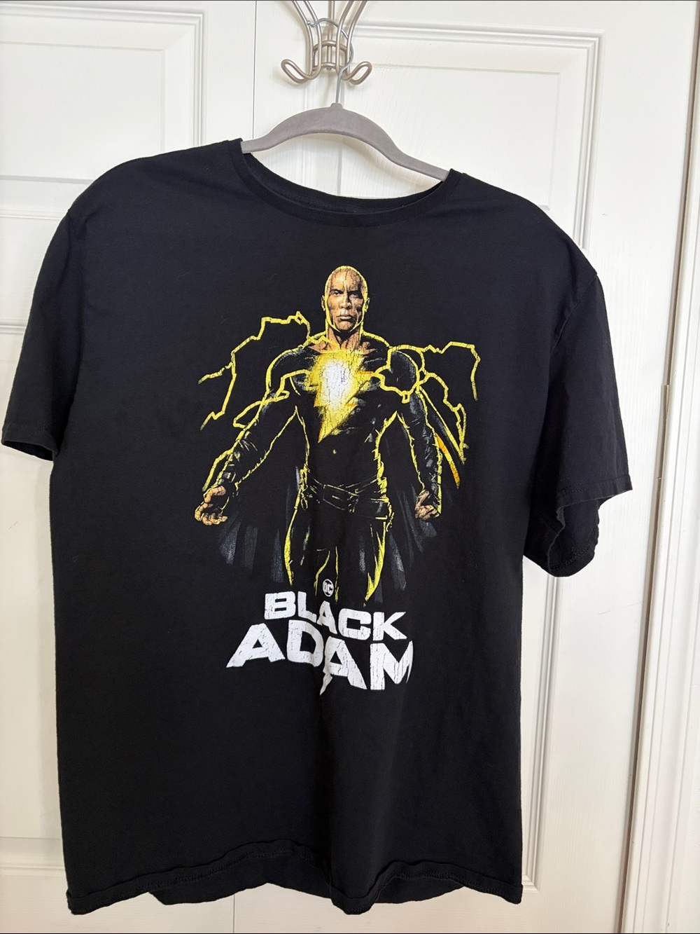 DC Comics Black Black Adam Lightning Graphic Tee